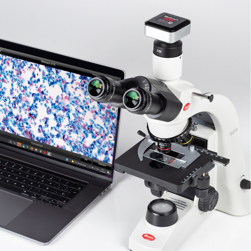 Motic Cámara A16, color, sCMOS, 1/2,3", 1,34 µm, 30 fps, 16 MP, USB 2.0