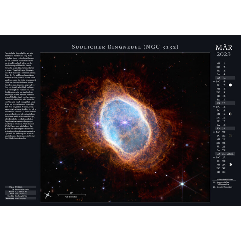 Astronomie-Verlag Calendarios Weltraum-Kalender 2023