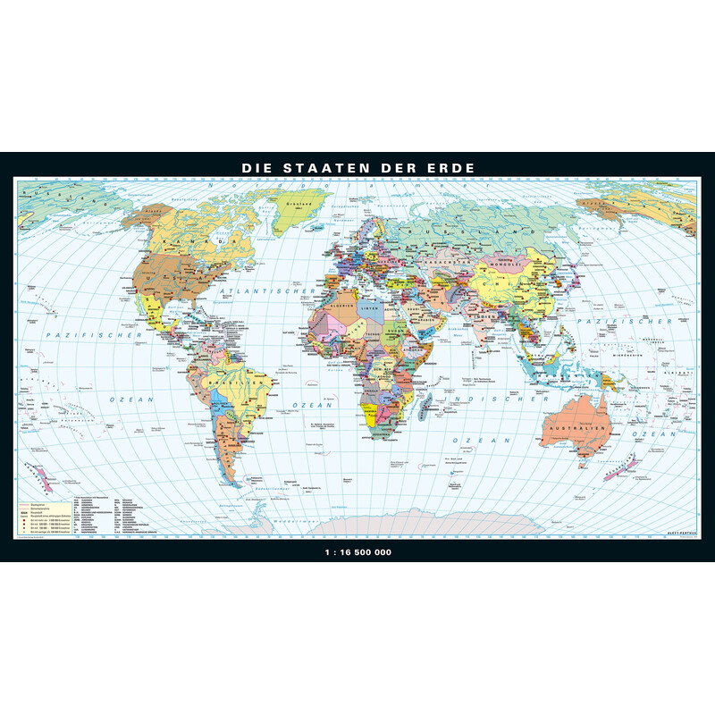 PONS Mapamundi Die Staaten der Erde (224 x 128 cm)