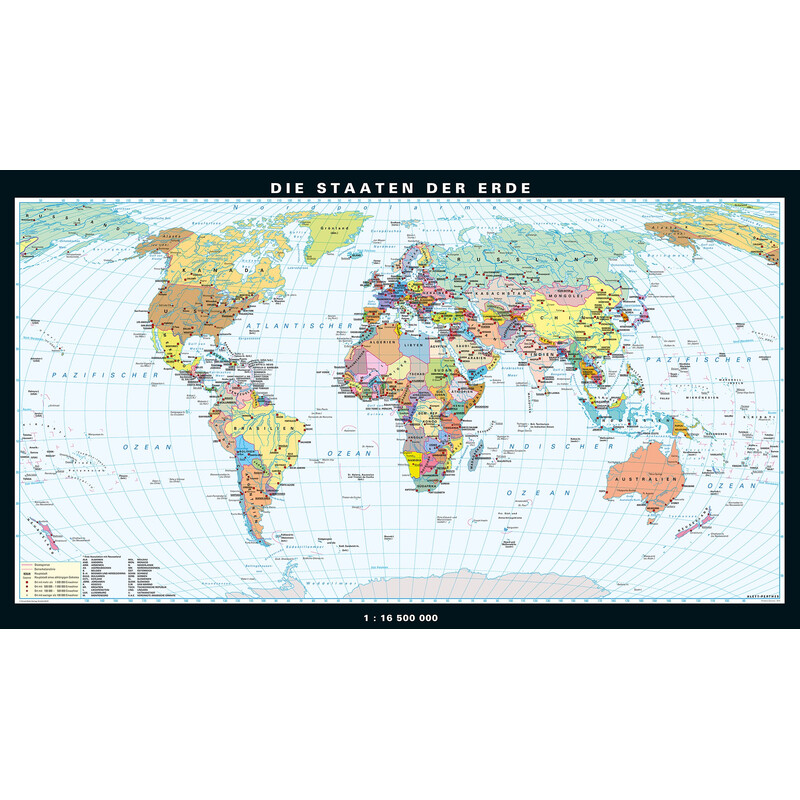 PONS Mapamundi Los países del mundo (224 x 128 cm)