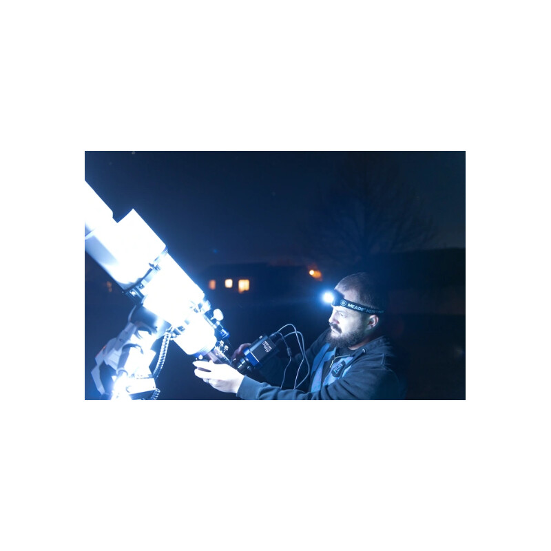 Meade Lámpara frontal LED (blanco y rojo)