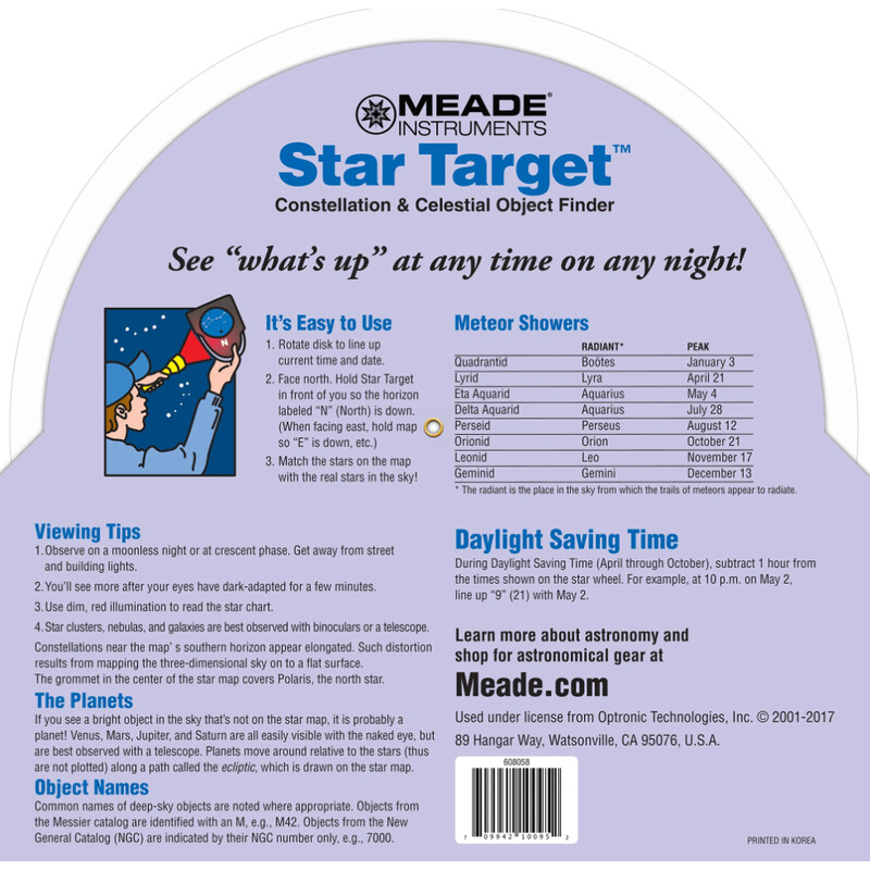Meade Planisferio con mapa estelar