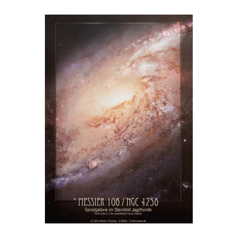 AstroMedia Póster Spiralgalaxie Messier 106