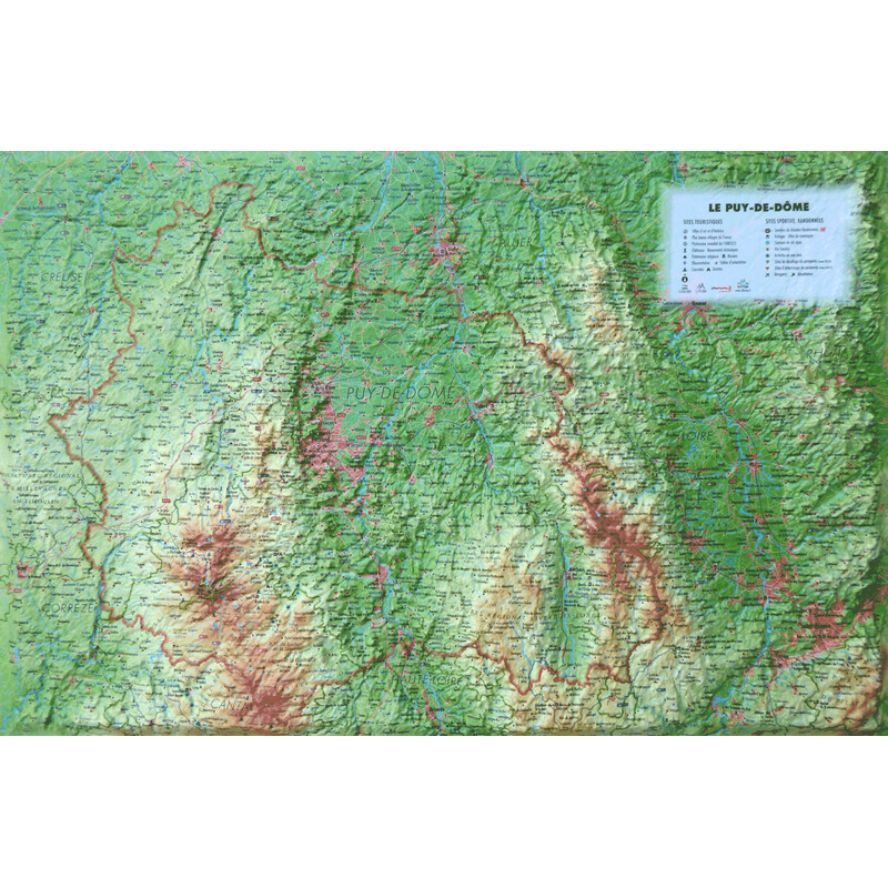 3Dmap Mapa regional Le Puy de Dôme