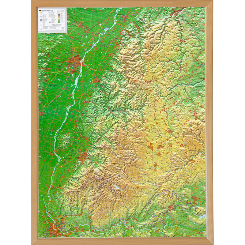 Georelief Mapa regional La Selva Negra