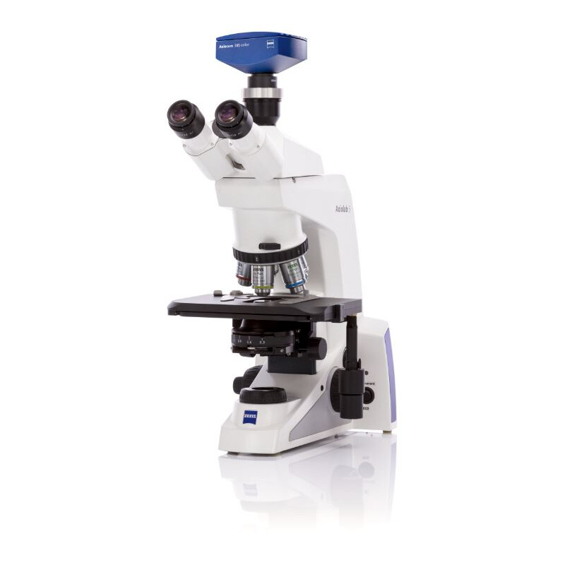 ZEISS Microscopio , Axiolab 5, trino, infinity, plan, 10x, 63x, 10x/22, Dl, LED, 10W, inkl Kameraadapter, Axiocam