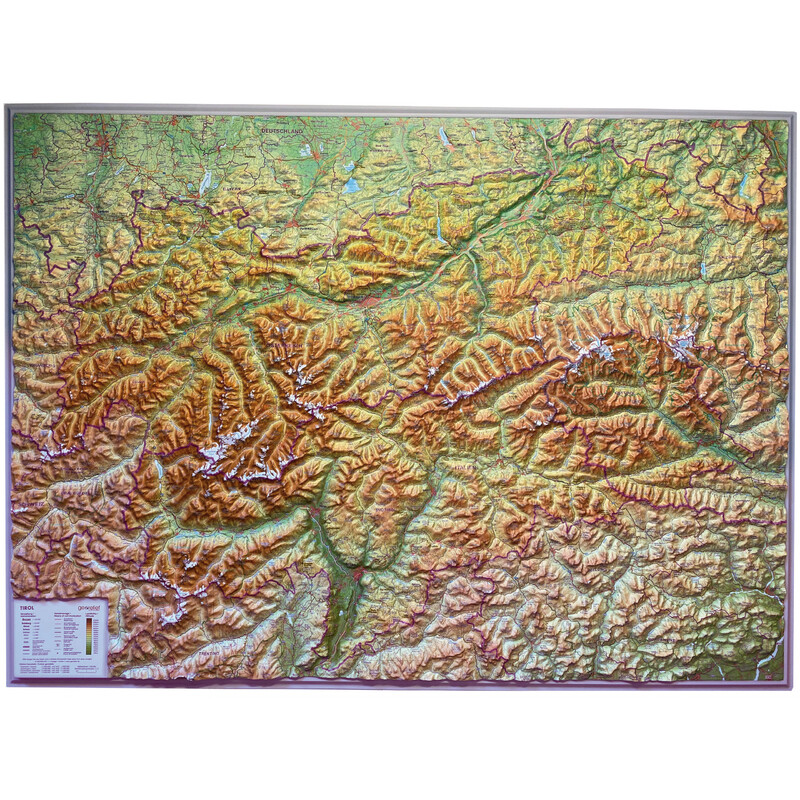 Georelief Tirol (77 x 57 cm) Mapa en relieve en 3D
