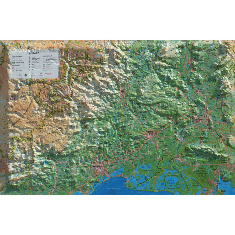 3Dmap Mapa regional Le Gard