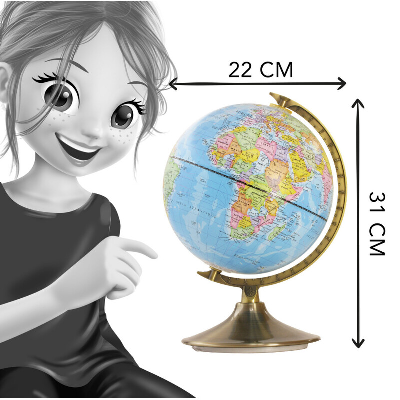 Buki Globo terráqueo infantil Tag und Nacht Globus 21cm