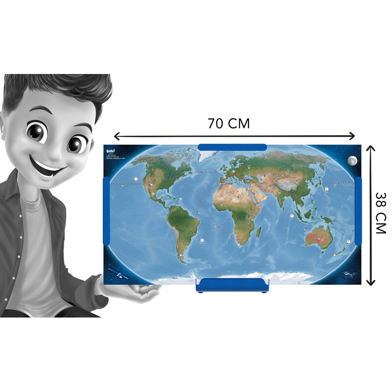 Buki Mapas infantiles Magnetische Weltkarte (70x38cm)