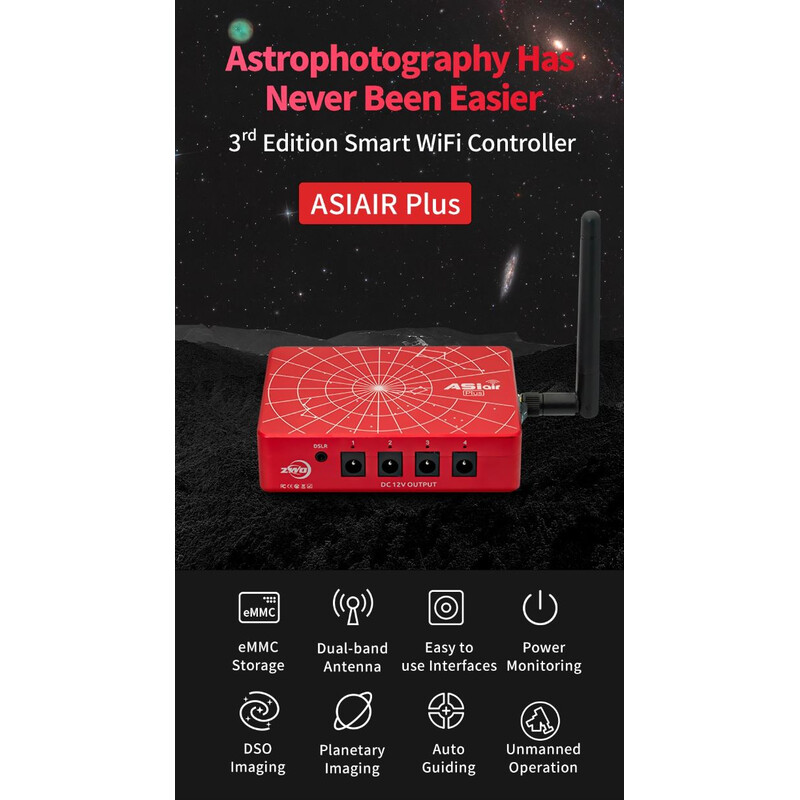 ZWO Ordenador astrofotográfico ASIAIR PLUS (32GB)