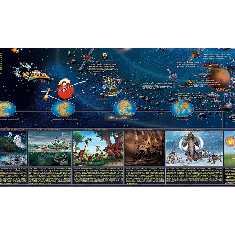 Dino Maps Póster Das Sonnensystem für Kinder