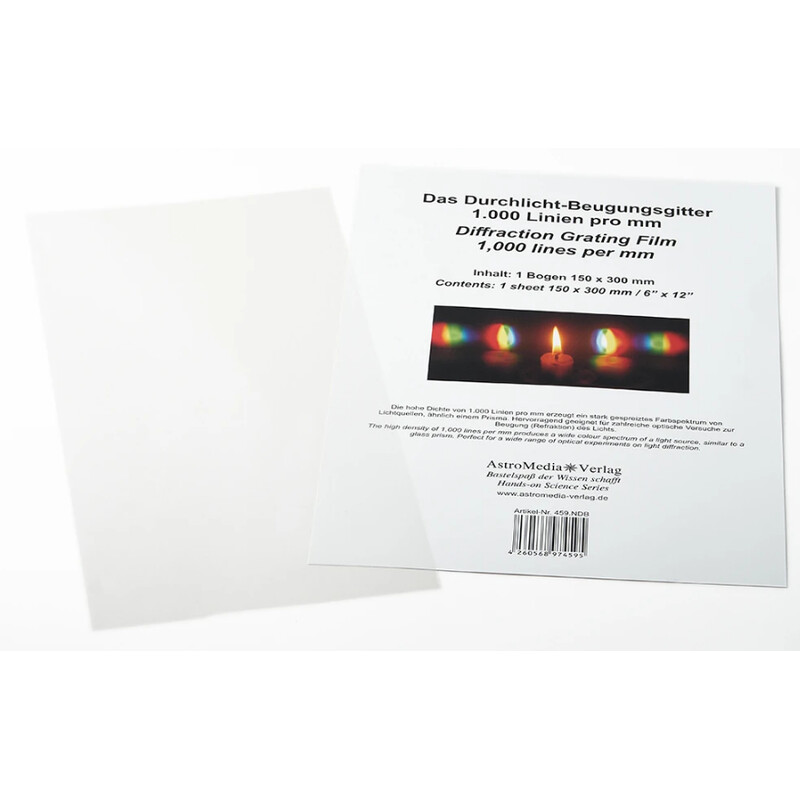 AstroMedia Kit Rejilla de difracción de luz transmitida