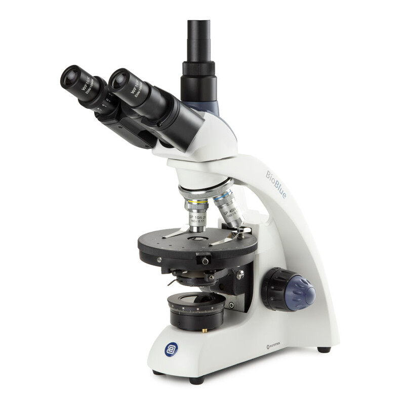 Euromex Microscopio BioBlue, BB.4241-P-HLED, trino, polarización, DIN, 40x-400x, 10x/18, LED, 1W