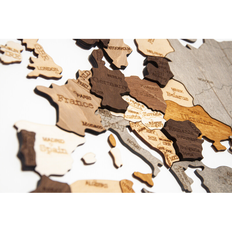 Abraham Wood Decor Mapamundi Puzzle de madera (200 x 110 cm)