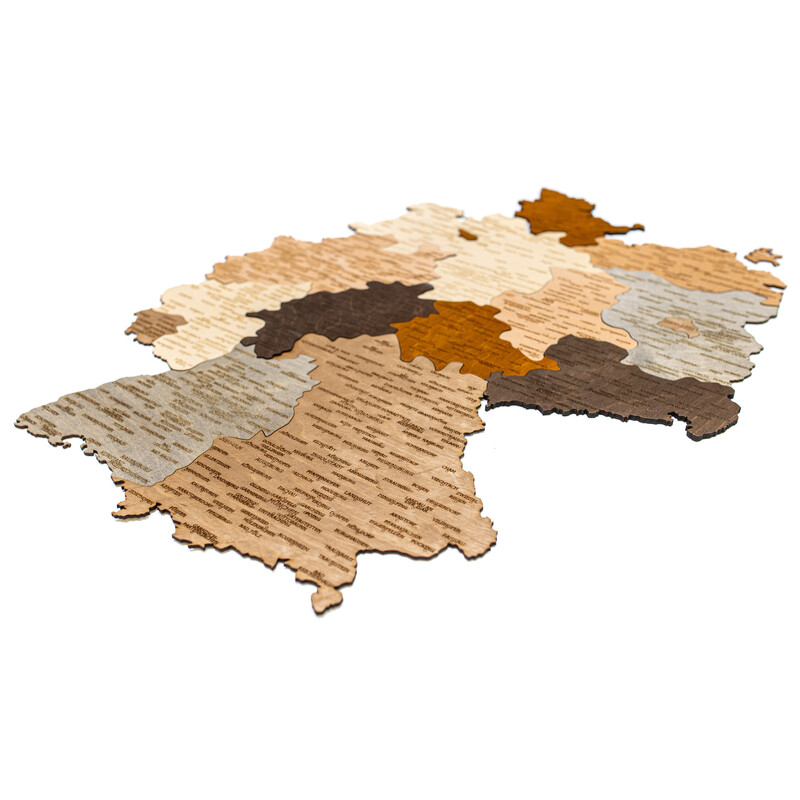 Abraham Wood Decor Mapa Puzzle de Alemania de madera (60 x 80 cm)