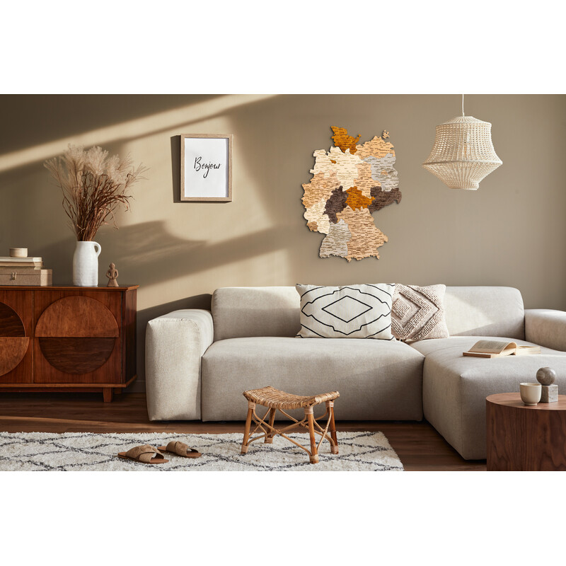 Abraham Wood Decor Mapa Puzzle de Alemania de madera (60 x 80 cm)