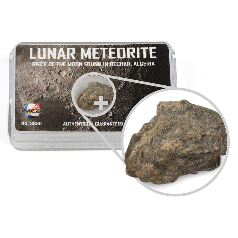 Top Meteorites Meteorito lunar auténtico Bechar Argelia 1-1,25g