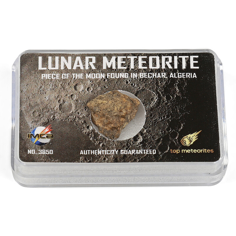 Top Meteorites Meteorito lunar auténtico Bechar Argelia 1,25-1,75g