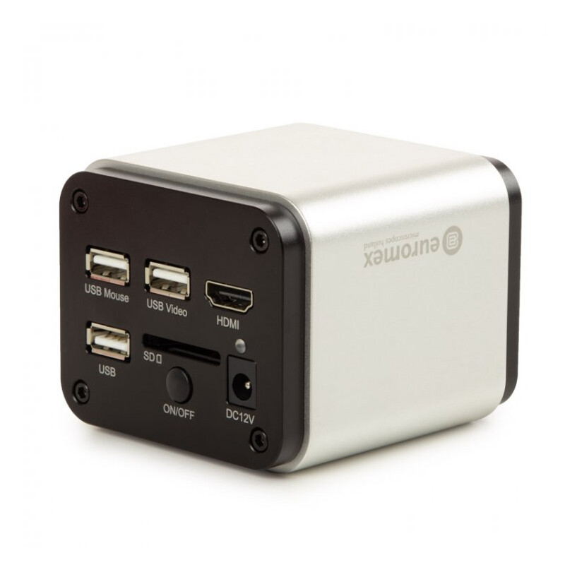Euromex Cámara VC.3039-HDS, color, 1/2,8", 1,45 µm, 60/30 fps, 8 MP, HDMI/USB, pantalla HD de 13 pulgadas