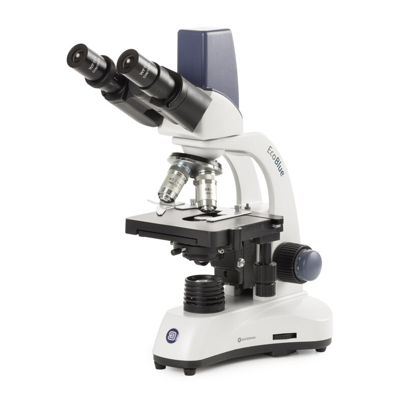 Euromex Microscopio EC.1657, binocular, digital, 40x-600x, DL, LED, 10x/18 mm, mesa en cruz X-Y, 5 MP