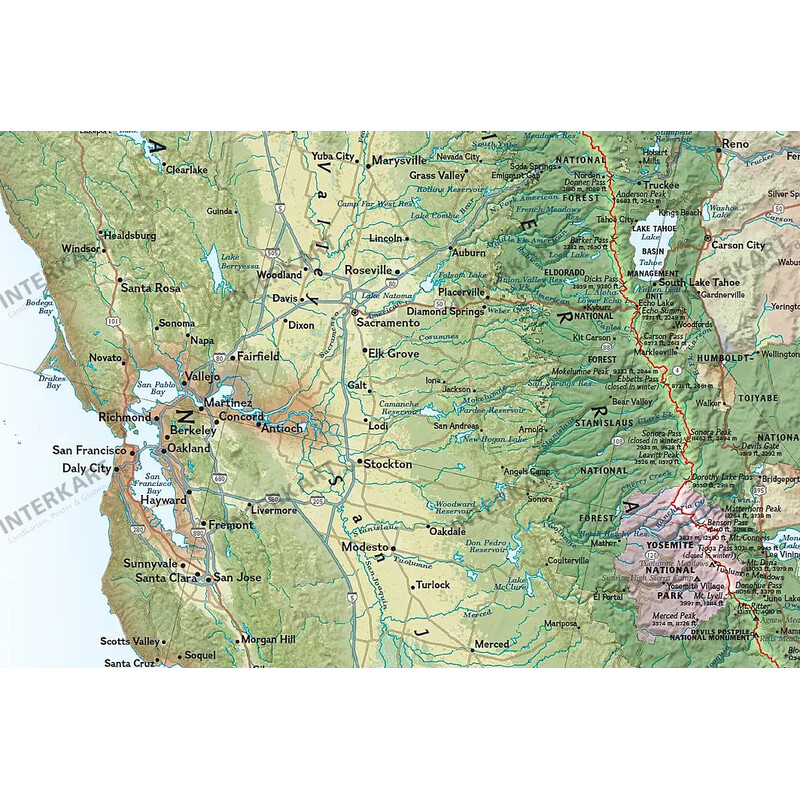 National Geographic Mapa regional Pacific Crest Trail (46 x 122 cm)