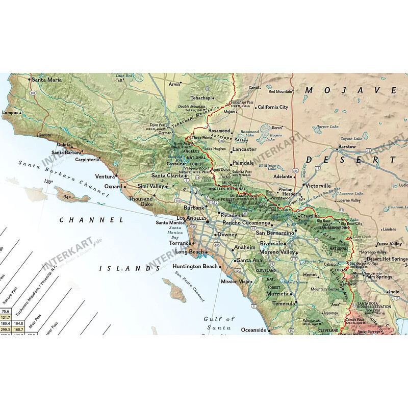 National Geographic Mapa regional Pacific Crest Trail (46 x 122 cm)