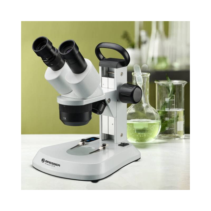 Bresser Microscopio estereo Analyth STR 10x-40x bino; Greenough; 50 mm; 10x/20; 10-40x; LED, cámara, 2 MP
