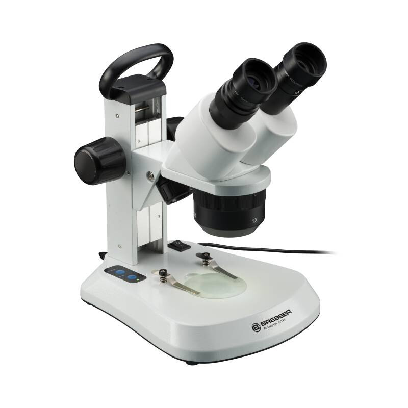 Bresser Microscopio estereo Analyth STR 10x-40x bino; Greenough; 50 mm; 10x/20; 10-40x; LED, cámara, 2 MP
