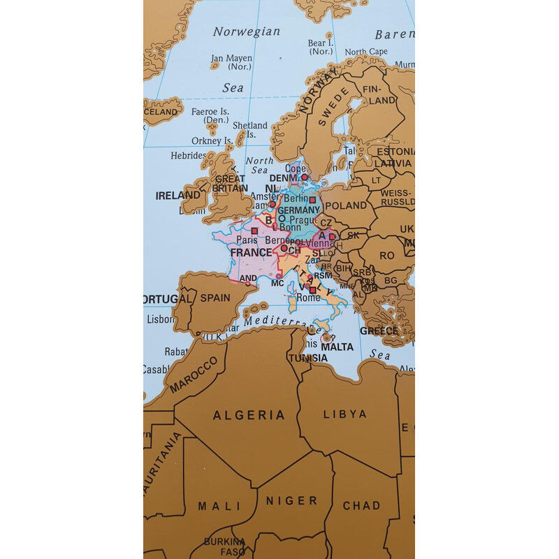 Stiefel Mapamundi Mapa para rascar (95 x 66 cm)