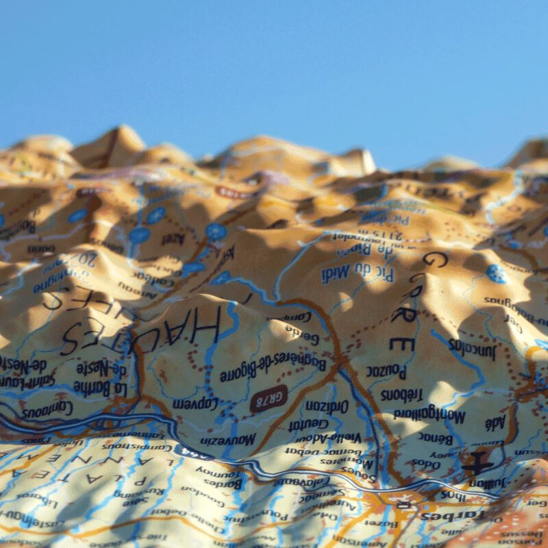 3Dmap Mapa regional Occitanie - Sud Ouest