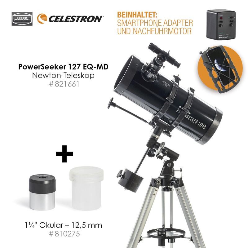 Celestron Teleskop N 127/1000 Powerseeker 127 EQ-MD Mars-Set (Fast neuwertig)