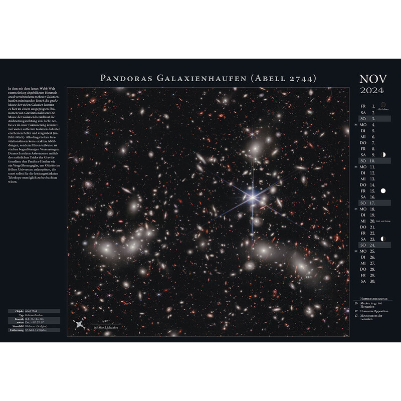 Astronomie-Verlag Calendarios Weltraum-Kalender 2024