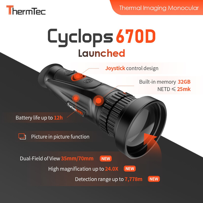 ThermTec Cámara térmica Cyclops 670D