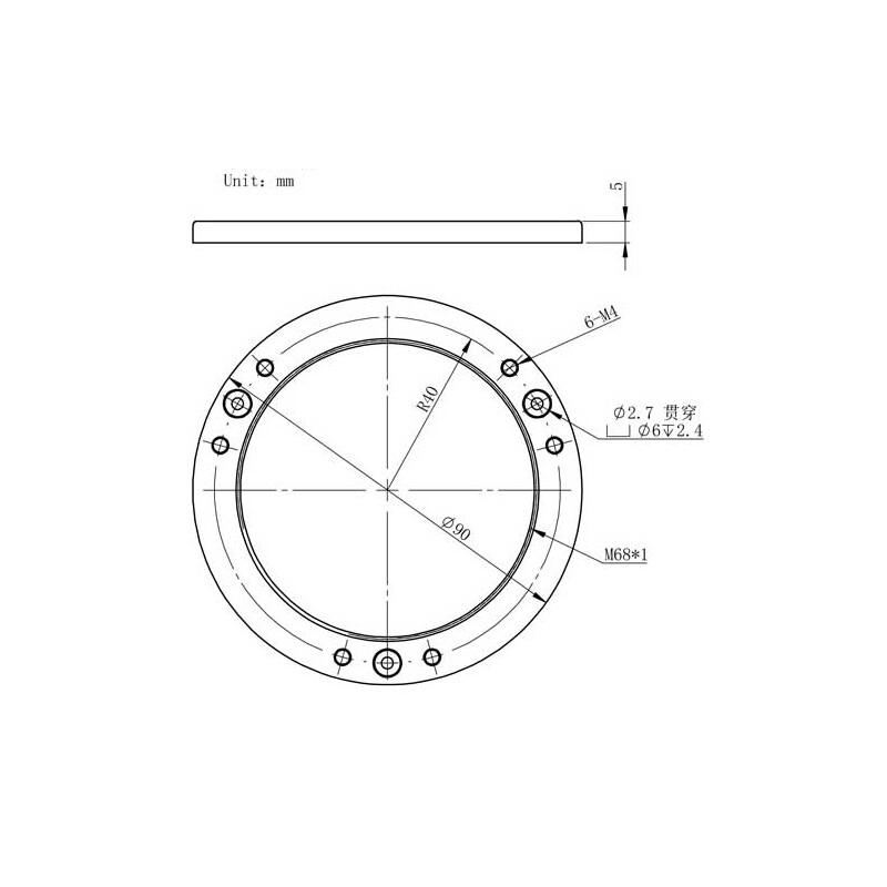 ZWO Brida inclinable M68