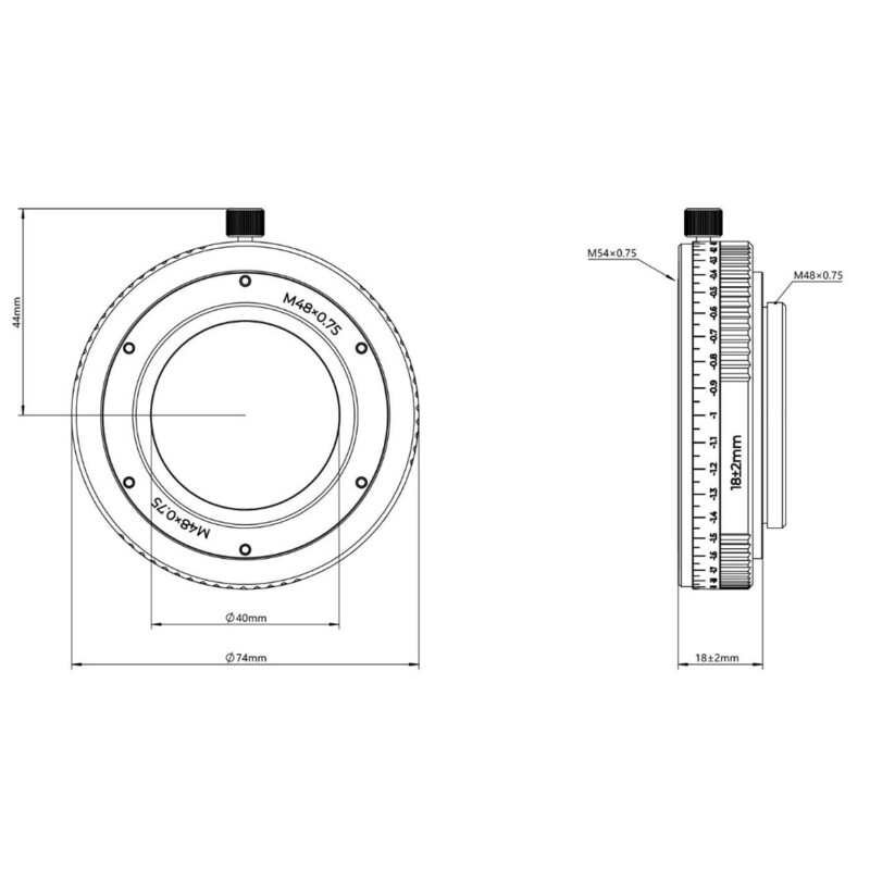 Askar Tubos de extensión Adapter M54/M48 16-20 mm