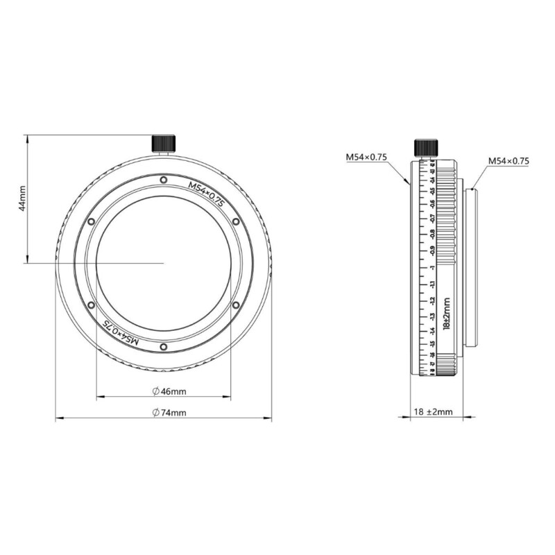 Askar Manguito de extensión Adapter M54/M54 16-20 mm