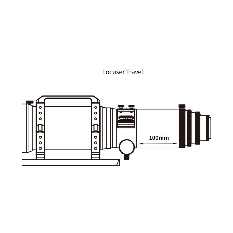 ZWO Refractor apocromático FF80 AP 80/600 Quadruplet OTA