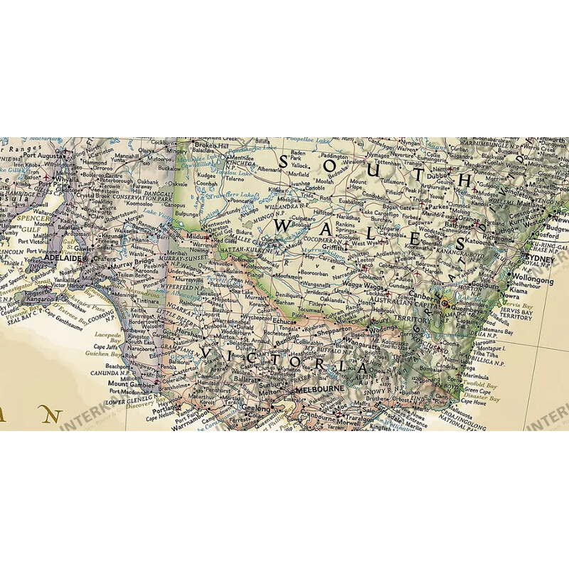 National Geographic Mapa continental Australia (77 x 69 cm)
