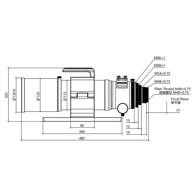 Sharpstar Refractor apocromático AP 100/550 Z4 OTA