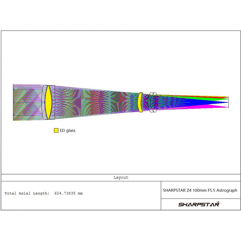 Sharpstar Refractor apocromático AP 100/550 Z4 OTA