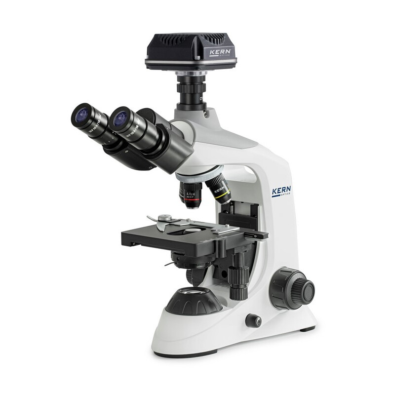Kern Microscopio digital, OBE 134C825, HF, digital, 1,25 Condensador de Abbe, fijo, USB 2.0, 40x-1000x, DIN, Dl, 3W LED, 5,1 MP