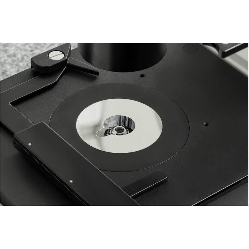 Kern Microscopio invertido OCM 167, FL, PH, trino, Abbe-N.A.-0,3-Condensador fijo, 10x-40x, Al, Dl, 5W LED