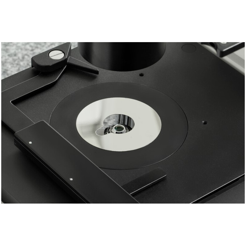 Kern Microscopio invertido OCM 168, FL, PH, trino, Abbe-N.A. 0,3 Condensador fijo, 10x-40x, 5W LED, Al/Dl