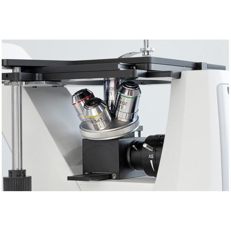 Kern Microscopio invertido OLM 170, POL, trino, inverso, 5x-50x, Al, LED 5W