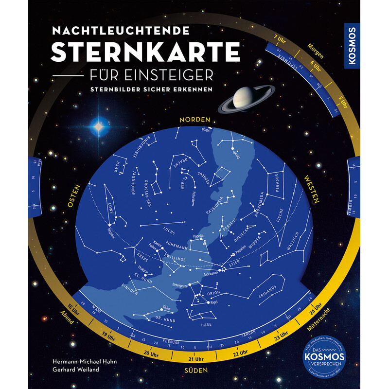 Kosmos Verlag Mapa astronómico fluorescente, para principantes