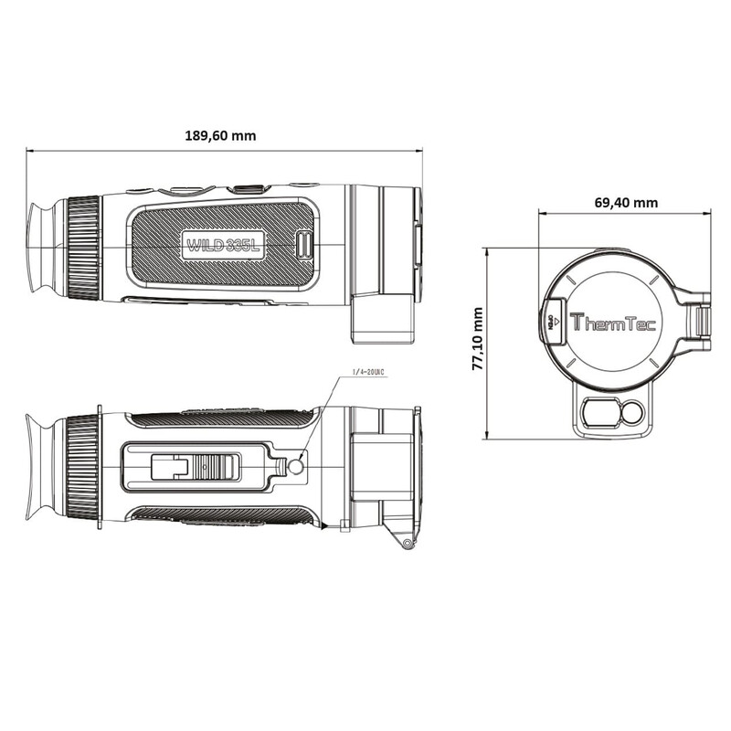 ThermTec Cámara térmica Wild 335L Laser Rangefinder