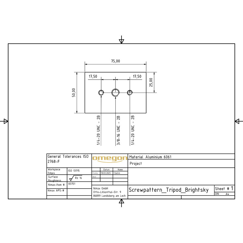 Omegon Binoculares Brightsky 26x82 - 45° + estuche