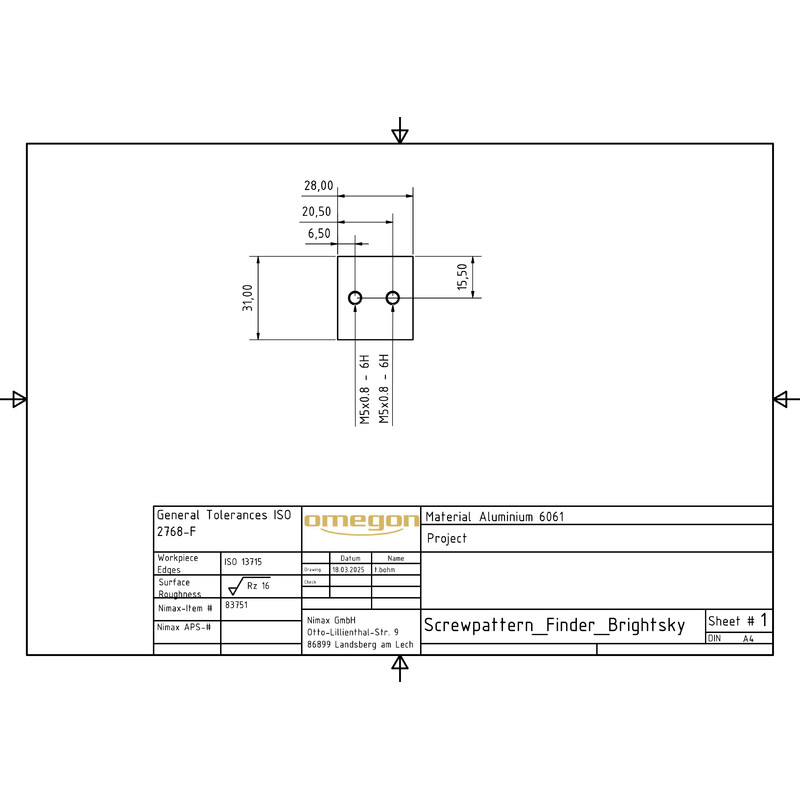 Omegon Binoculares Brightsky 26x82 - 45° + estuche
