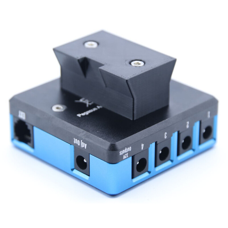 Astroprints Adapter for Pegasus Astro Pocket Powerbox Micro on searcher shoe